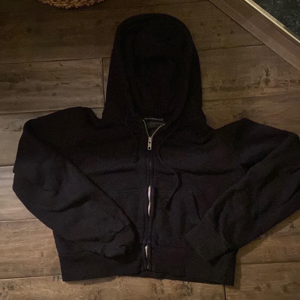 Black Chrystal Brandy Melville cropped sweatshirt